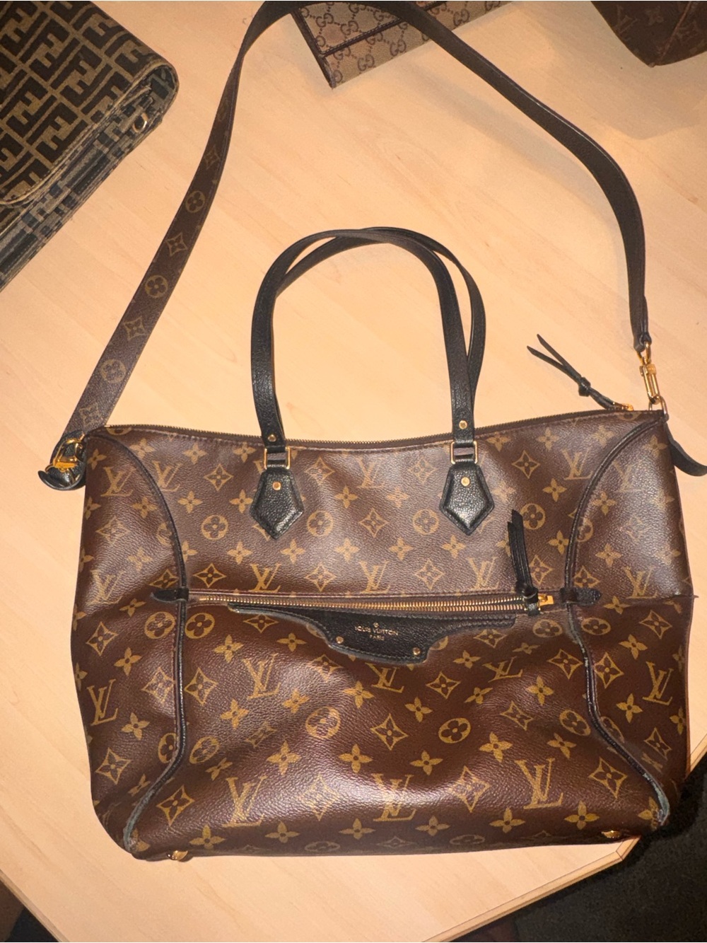 Louis Vuitton Icare Monogram Canvas Tote Bag in Brown, Black and Tan - Picture 1 of 9